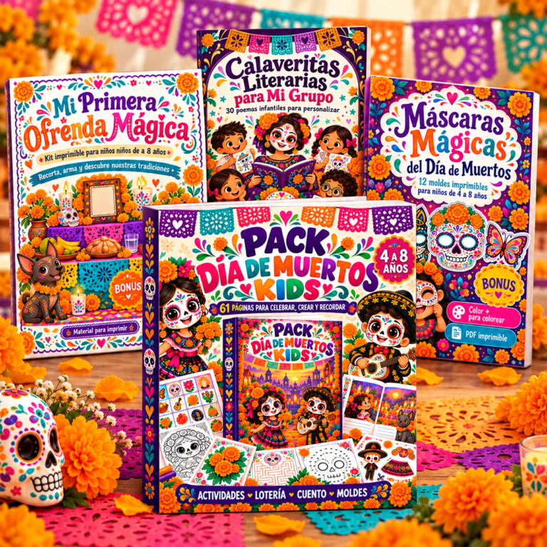 Pack Día de Muertos Kids Premium con tres bonos